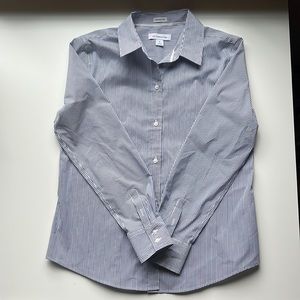 NWOT | Blue Striped Button Down (Wrinkle Free)